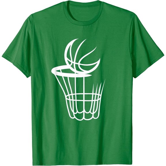 Cool Basketball Hoop and Basketball Ball Sports Team Games T-Shirt