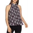 thumbnail image 2 of 1.STATE Womens Pleated Chiffon Sleeveless Blouse Top, Purple, X-Small, 2 of 2