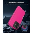 thumbnail image 2 of iPhone 16 Case Cover 3 Layer Rugged / Heavy Duty / Shockproof 6.1" Pink, 2 of 5