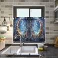 thumbnail image 4 of Yayeee Kitchen Curtains Tier Pair Light Filtering 27"x36" Rod Pocket Short Cafe Window Panel, Crystal Moon, 4 of 7
