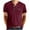 Red, variant on hoksml Men's Henley T-Shirts Casual Block Color Pocket Short Sleeve Round Neck Collar Blouse Summer Loose Lightweight Breathable Top Tee Shirts