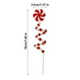 thumbnail image 3 of Xecvkr Christmas Candy Cane Strips Double Color Windmill Bell Insert Festive Tree Floral Stalks DIY Holiday Party Table Arrangement 50pcs 11.8in, 3 of 5
