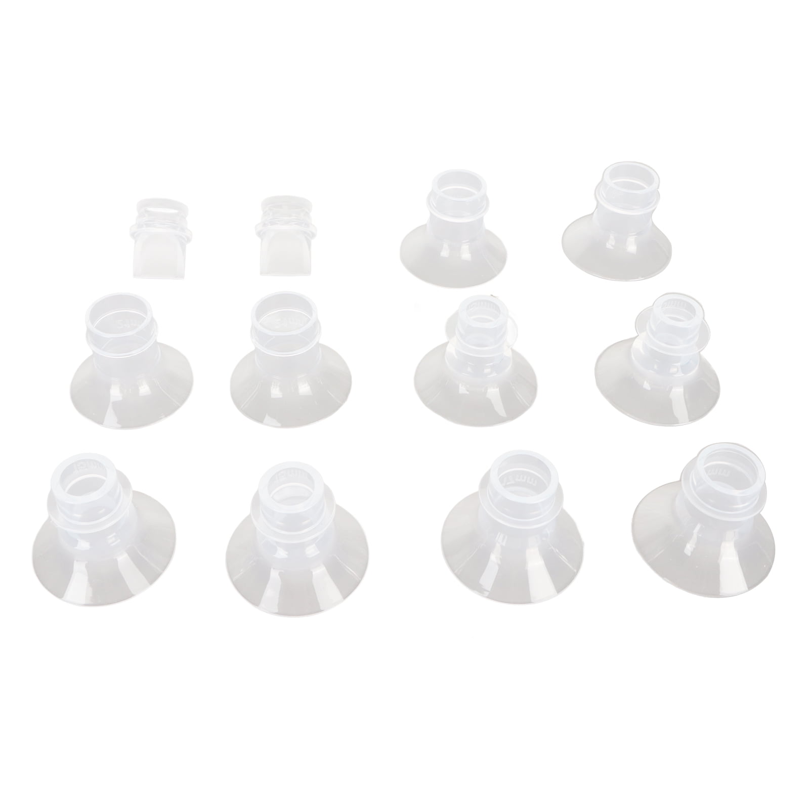 Xirurus 10pcs Silicone Breast Pump Flange Inserts Wearable Kit with Duckbill Valve 13-21mm (0.51-0.83 in)