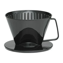 Fino Pour-Over Coffee Brewing Filter Cone, Number 1-Size, Black, Brews 1 to 2-Servings
