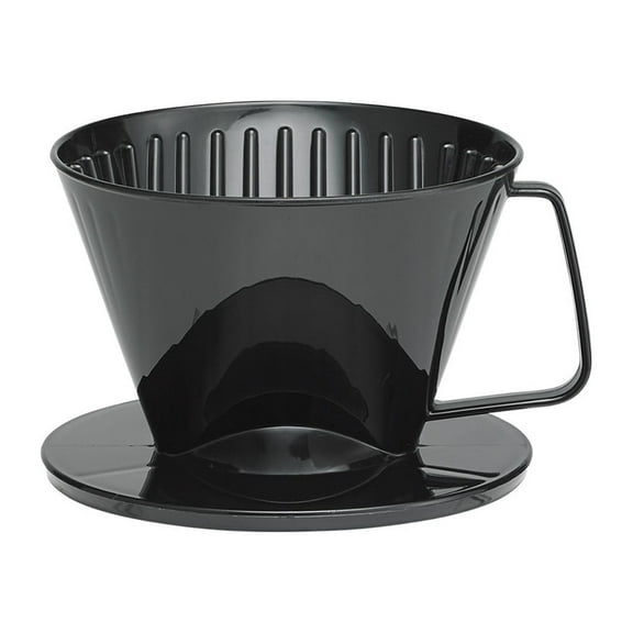 Fino Pour-Over Coffee Brewing Filter Cone, Number 1-Size, Black, Brews 1 to 2-Servings