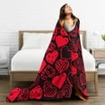 thumbnail image 3 of LNWH Various Love Illustrations Art Pattern Throw Blanket, Flannel Sofa Blankets for All Seasons, 80"x60", 3 of 8