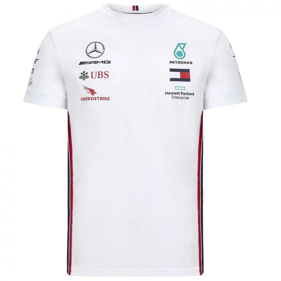 T-Shirt Mercedes AMG Petronas F1 Team formule un 1 TOUR TEE Neuf Blanc 