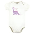 thumbnail image 5 of Touched by Nature Unisex Baby Organic Cotton Bodysuits, Retro Dino, 6-9 Months, 5 of 5