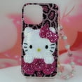 thumbnail image 1 of Funda de teléfono con incrustaciones de diamantes Sanrios Kawaii Hello Kitty, adecuada para Iphone 14, 13, 12, 11 Pro Max, Xs, Xr, 7, 8 Plus, Se202, 1 of 4