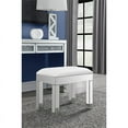 thumbnail image 3 of Rectangular Upholstered Vanity Stool White And Mirror by Coaster, 3 of 4