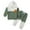a30-Green, variant on Boys Simple And Fashionable Color Blocked Hooded Sweatshirt Set Casual Two Piece Set