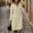 Beige, variant on Dpytoraw Women Autumn Casual Simple Fashion V Neck Dress Elegant Comfortable Solid Color Long Sleeve Pocket Casual Dress