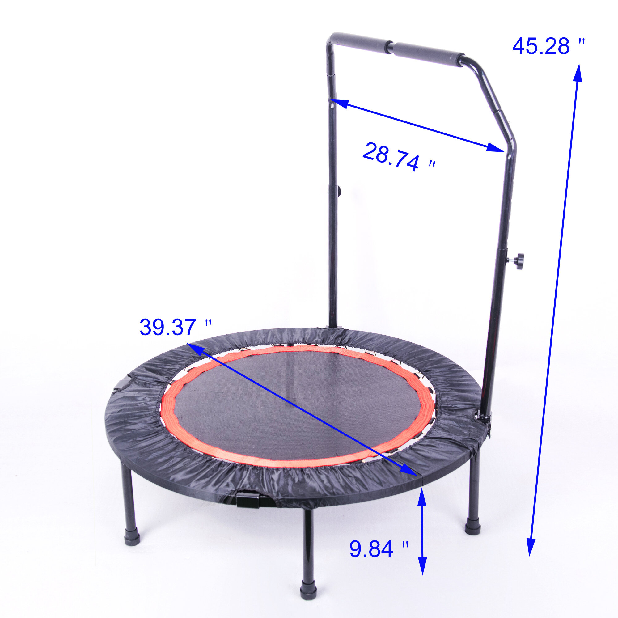 Trampoline For Kids 40 Inch Mini Exercise Trampoline for Adults or Kids Indoor Fitness Rebounder Trampoline with Safety Pad Max. Load 300LBS,Mini Trampoline