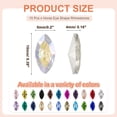 thumbnail image 2 of Uxcell 15 Pcs Horse Eye Shape Rhinestones, 10 x 5 mm Marquise Point Back Rhinestone Beads Glass Crystal Faceted Gems for Jewelry Making DIY Crafts Costume Crystal, Colorful, 2 of 7