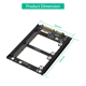 thumbnail image 4 of SSD MSATA dual a SATA III de 2,5 pulgadas con soporte de marco: conserva el SSD MSATA como unidad SATA de 2,5 pulgadas y 7 mm, 4 of 5