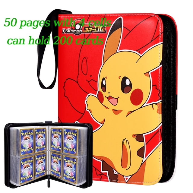 Álbum de cartas de Pokémon para niños, libro de colección, juego de cartas coleccionables, 200-720 Uds. Fivean unisex