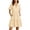 Yellow, variant on Guieoi Summer Dresses for Women Plus Size Striped V-Neck Pleated Casual Mini Beach Midi Dress with Pockets Black S