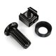 thumbnail image 2 of 100 tornillos y tuercas M6 para gabinetes de red, bahías de servidor de acero de 10" y 19", color negro, 2 of 5