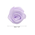 thumbnail image 2 of Uxcell 50pcs 3cm Ribbon Roses for Crafts Artificial Fabric Flowers, Purple, 2 of 5