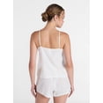 thumbnail image 4 of Joyspun Women's Sleep Cotton Cami and Shorts Set with Lace Trim, Sizes XS-3X, 4 of 6