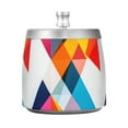 thumbnail image 7 of Yayeee Ashtray with Lid for Cigarette Smokeless Stainless Steel Home Ash Holder, Colorful Triangles, 7 of 7