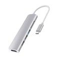 thumbnail image 1 of Adaptador USB C Hub , espejo adaptador multipuerto y modo extendido Puertos USB 3.0 Convertidor de transferencia de datos rápido para computadoras Gris Sunnimix Concentrador de la estación de acoplamiento, 1 of 7