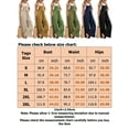 thumbnail image 2 of Frontwalk Women Wide Leg Jumpsuits Sleeveless Tank Romper Beach Boho Palazzo Overall Pant Khaki L, 2 of 2