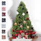 thumbnail image 1 of Bolas Decorativas Flocadas Juego de 4 bolas colgantes para árbol de Navidad con purpurina flocada de 6 cm, color rojo, blanco, verde y rosa JASKFLY, 1 of 9