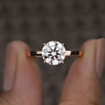thumbnail image 3 of Cora Jewellery 1.5CT Round Moissanite Enagagement Ring , 10K Rose Gold, 11.5 US, 3 of 7
