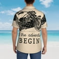 thumbnail image 4 of Disketp Hawaiian Shirts For Men,Let The Adventure Begin Print Mens Casual Short Sleeve Button Down Shirts Beach Shirt, 4 of 7