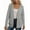 Gray, variant on Women's Fall Jackets Button Up Cardigan Casual Lightweight Cotton Knit Coats 2025 Winter Outfits Solid Color Tops S