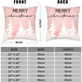 thumbnail image 5 of Set of 2 Pink Stripes Pillow Covers 20x20 Cute Santa Claus Throw Pillow Covers Xmas Decorations Pillow Protector Christmas Tree Pillow Case for Party Living Room Couch, 5 of 6