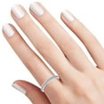 thumbnail image 2 of AFFY 0.25 Carat Round Shape White Natural Diamond Wedding Engagement Band Ring 14K Solid White Gold Ring Size-7, 2 of 2