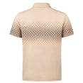thumbnail image 3 of FRSASU Polo Shirts for Men Loose Fit Short Sleeve Contrast Color Print Quarter-Zip Golf Shirt Summer Spring Casual Tops Khaki, 3 of 6