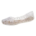 thumbnail image 3 of Ticikt Women's Jelly Sandals Ballet Shoes On Flats Hollow Out Loafers, 3 of 8