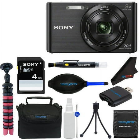 Sony W830 Black Digital Camera + Pixi Basic Kit