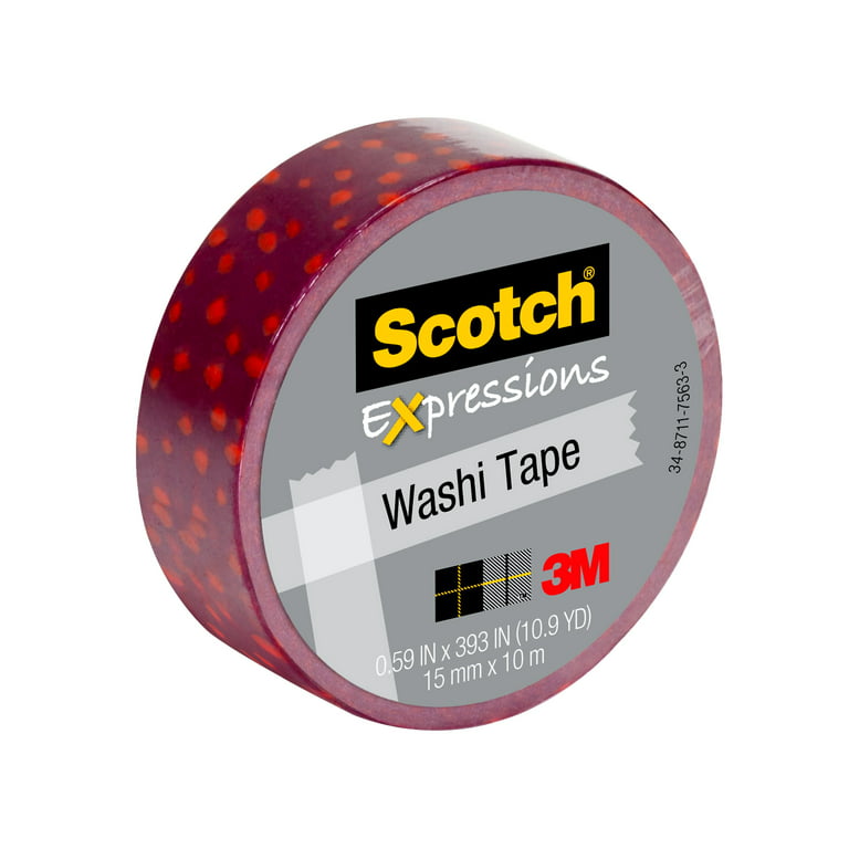 3M Scotch Expressions Washi Tape, Black, 0.59 x 393