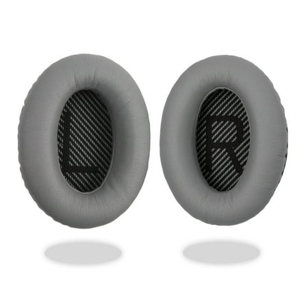 Ear Cushion Kit - GREY Leather Ear Cushion Kit for ® QuietComfort 15 / QC2 / QC15 Headphones