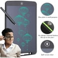 thumbnail image 3 of 12 Inches LCD Tablet Writing Handwriting Board Drawing Board Doodle with Pen Erasable Reusable Writing Pad, Mini Learning Educational Toy, Paper Saving Tool For Home/School Gifts for Kids 1Pack(Black), 3 of 6
