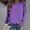 Purple, variant on CLOISE Women Sweatshirts Solid Color Oversized Sweatshirts Crew Neck Long Sleeve Hoodies Shirts Blue Raglan Basic Blouses Fall Casual Preppy Clothes XL