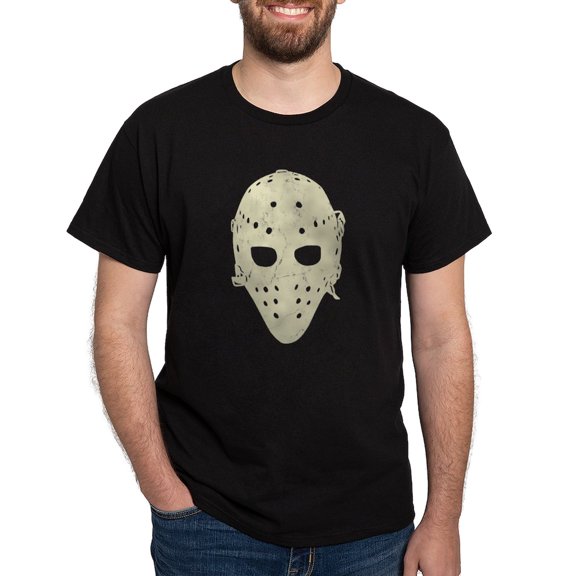 CafePress - Vintage Hockey Goalie Mask (Dark) Dark T Shirt - Men's Classic Graphic Cotton T-Shirt