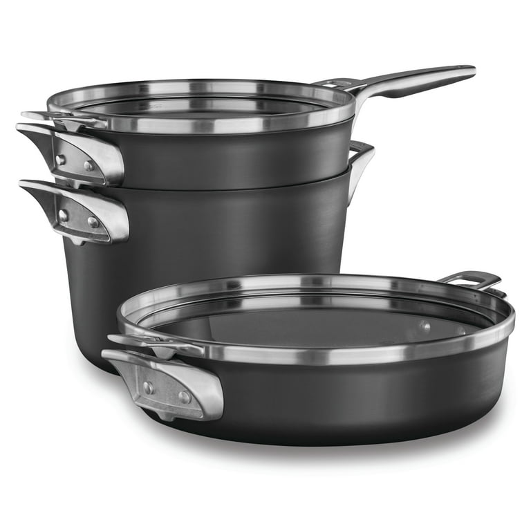 Calphalon Premier Space Saving Cookware Set, Nonstick, Hard