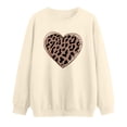 thumbnail image 4 of Ketyyh-chn99 Hoodless Sweatshirts for Women Long Sleeve Crew Neck Shirt Beige,S, 4 of 5