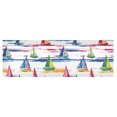 thumbnail image 6 of Yayeee Kitchen Valance Rod Pocket 54" x 18" Living Room Window Curtain, Hand Drawn Sailboats, 6 of 6