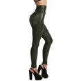 thumbnail image 2 of J. METHOD Womens Faux Leather Leggings High Waist Skinny Stretch Pants Made in USA, 2 of 4