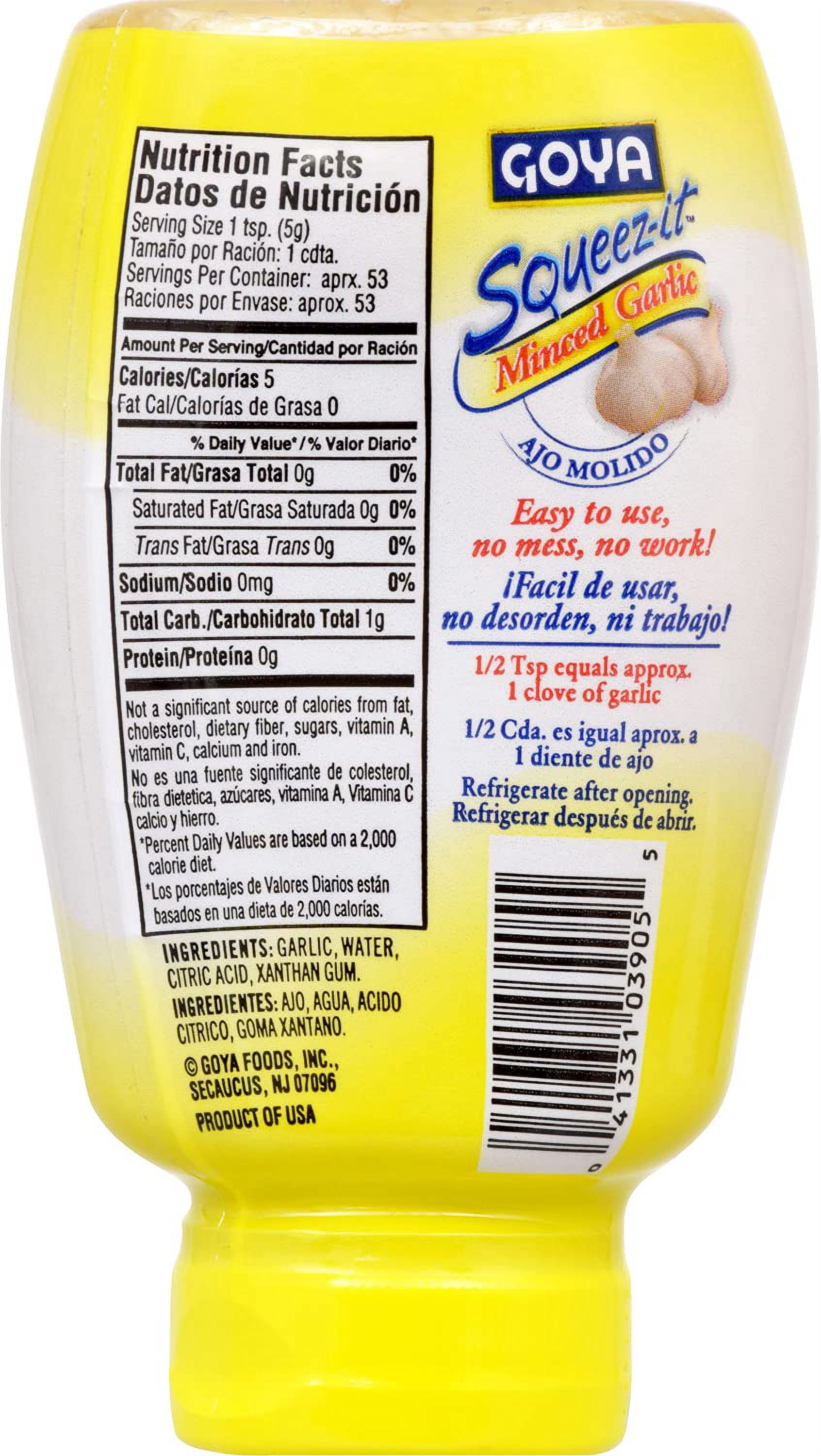 Goya Ajo Molido "Squeeze It" Minced Garlic, 9.50 oz