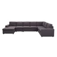 thumbnail image 4 of Tifton Modular Sectional Sofa with Reversible Chaise in Dark Gray Linen, 4 of 5