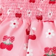 thumbnail image 6 of REDARER Baby Girls' Cherry Print Jumpsuit Ruffled Sleeveless Smocked Romper Summer Outfit,12-18 Months, 6 of 7