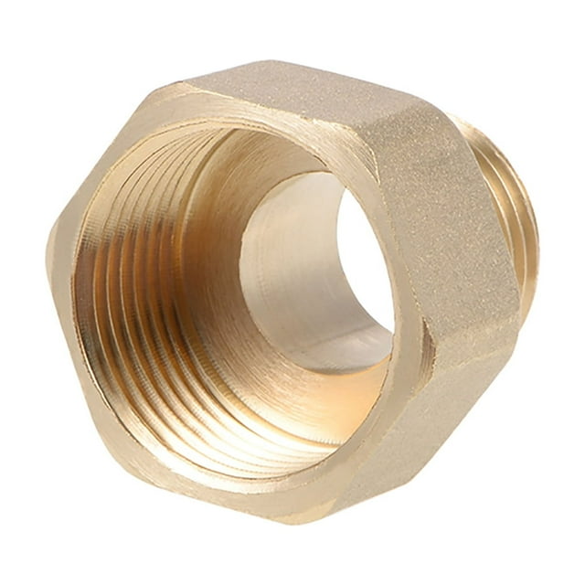 Adaptador de manguito hexagonal de latón G1/2 macho x G3/4 hembra 26mm de longitud
