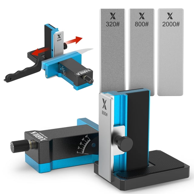 Afilador de cuchillos XARILK Y3 ajustable de 10-40° con 3 piedras de diamante
